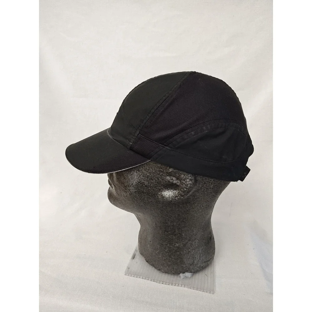 Nike 5 Five Panel Hat‎ Fit Dry Black Single Swoosh RARE Grey Tag 90s vintage